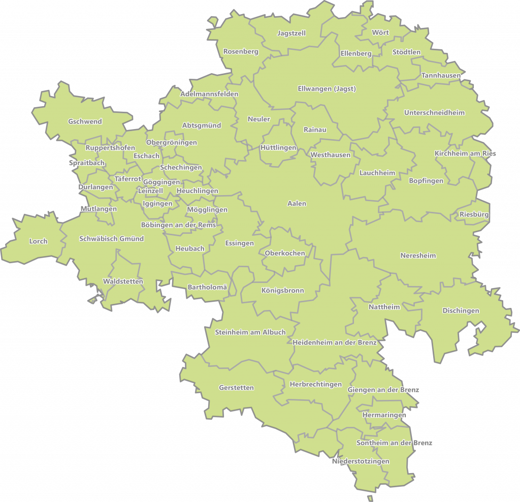 Kreise und Kommunen Ostwürttemberg